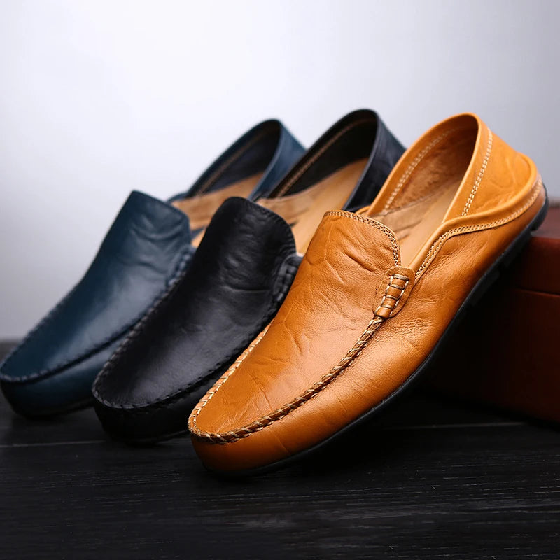 Mocassins décontractés en cuir synthétique pour hommes