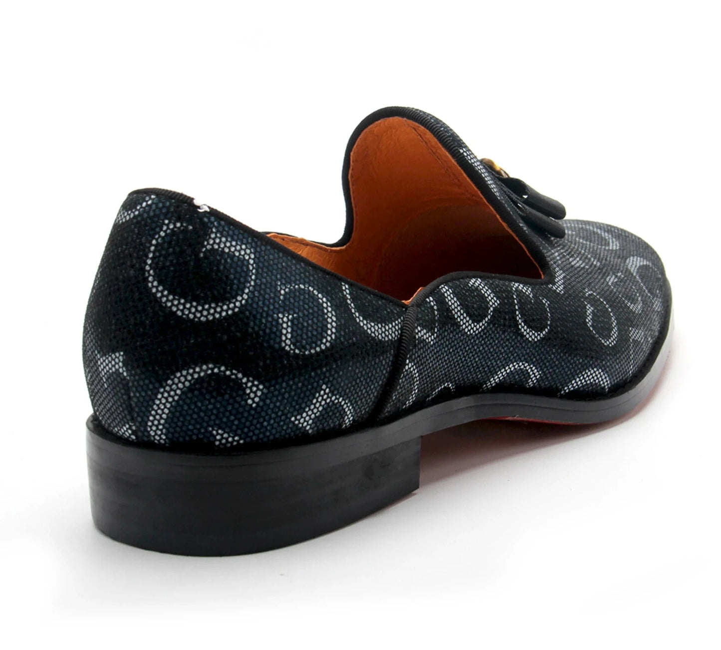 Mocassin de mariage avec motif lettre homme