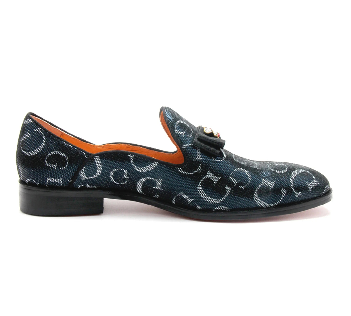 Mocassin de mariage avec motif lettre homme