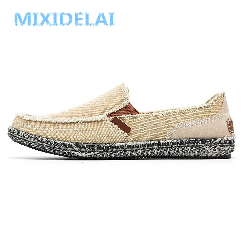 Mocassins décontractés en toile jean légères pour homme