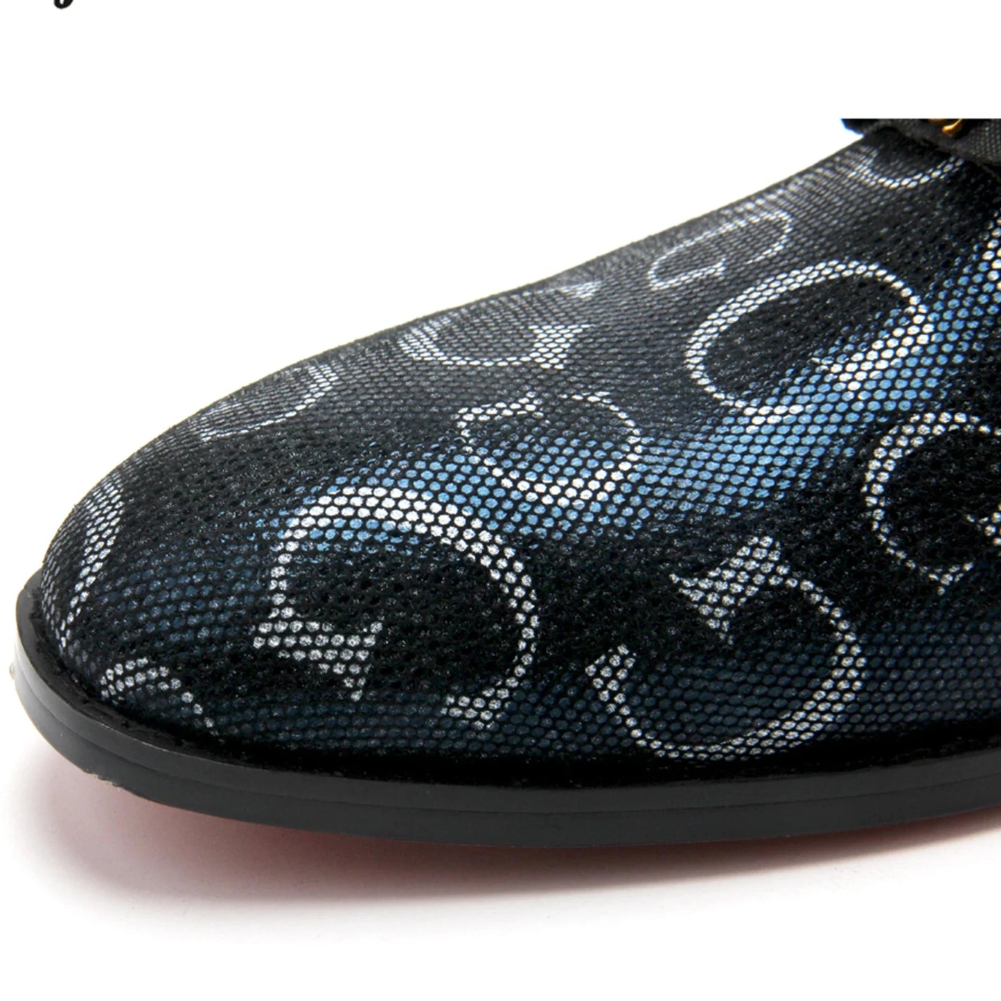 Mocassin de mariage avec motif lettre homme