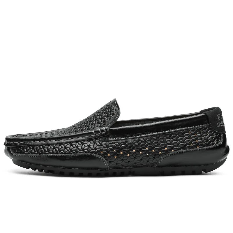 Mocassins d’été en cuir synthétique pour hommes