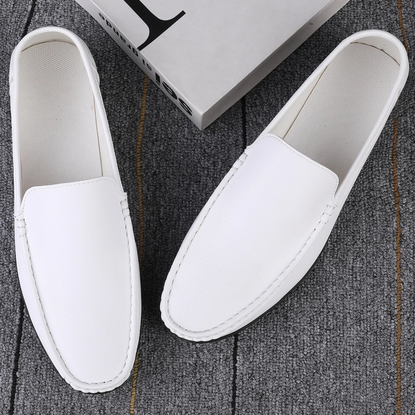 Mocassins en cuir synthétique super légers pour hommes