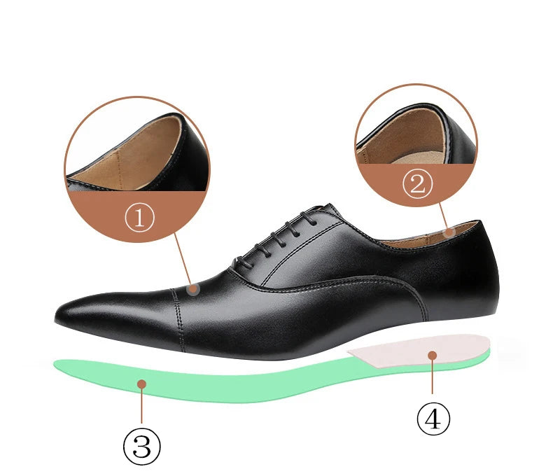 Mocassin Richelieu en cuir pour hommes
