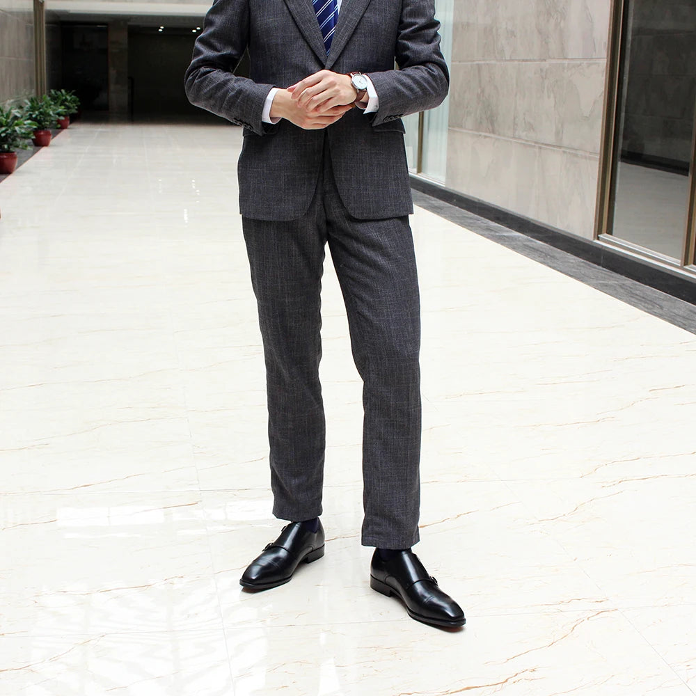 Mocassin en cuir doubles boucles