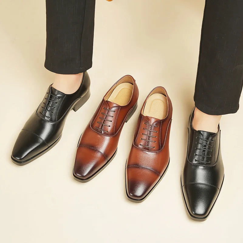Mocassin Richelieu en cuir pour hommes