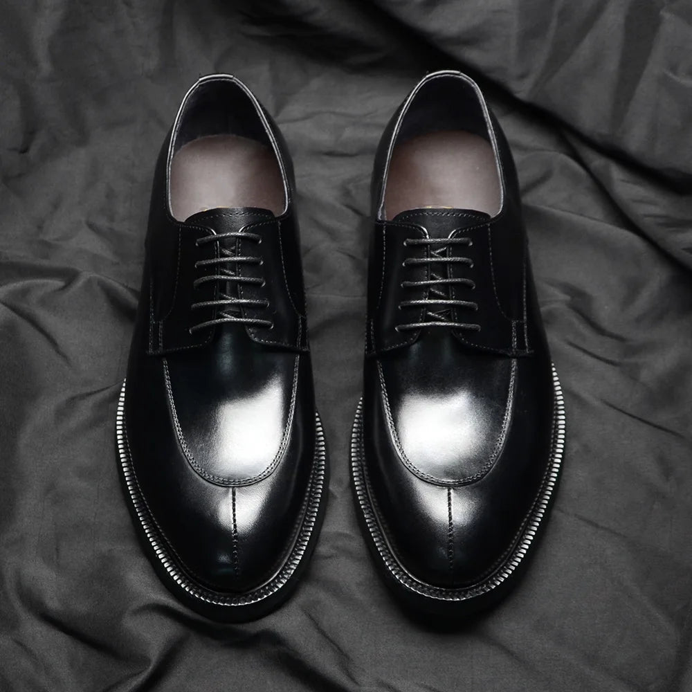 Mocassin Derby demi-chasse en cuir hommes