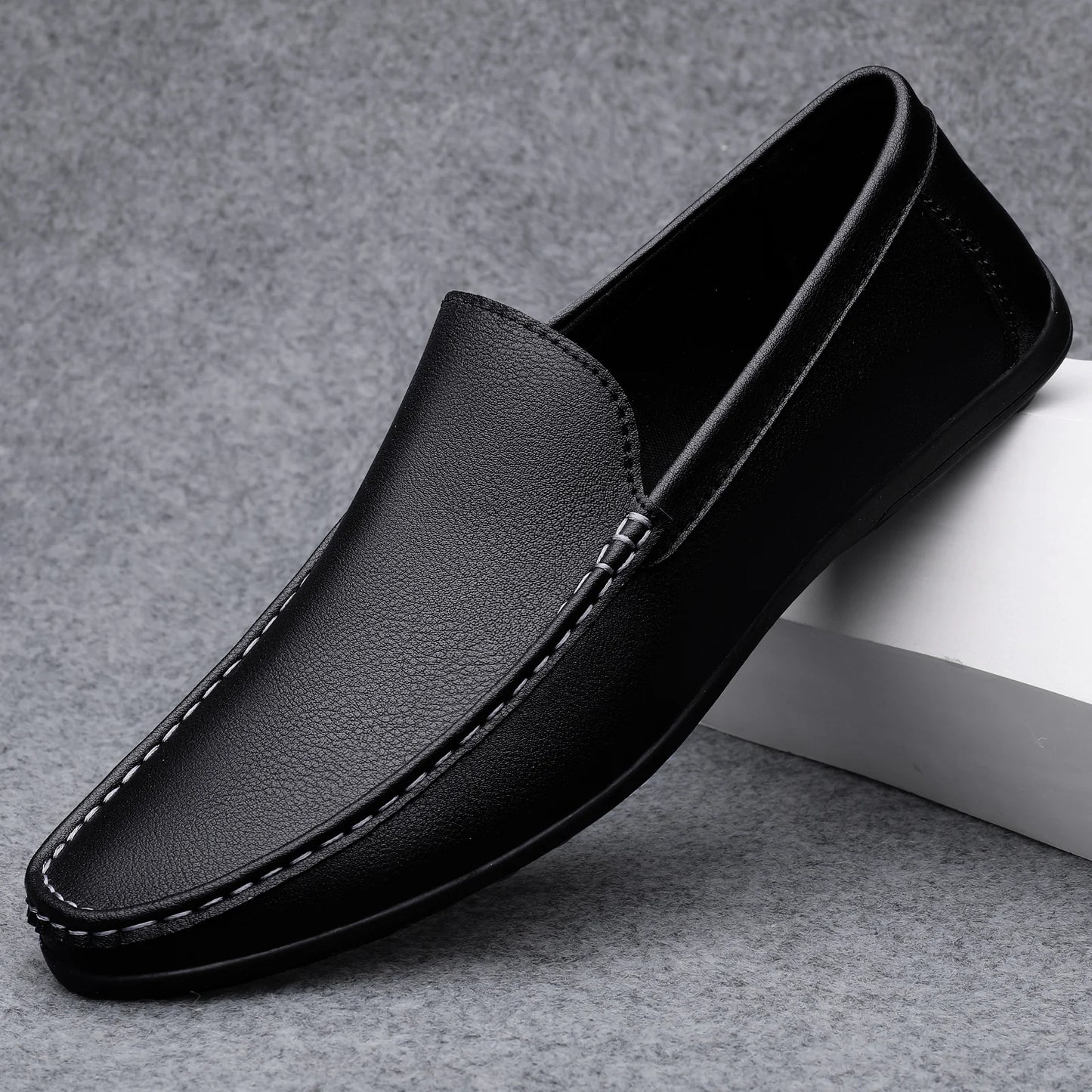 Mocassins en cuir synthétique super légers pour hommes