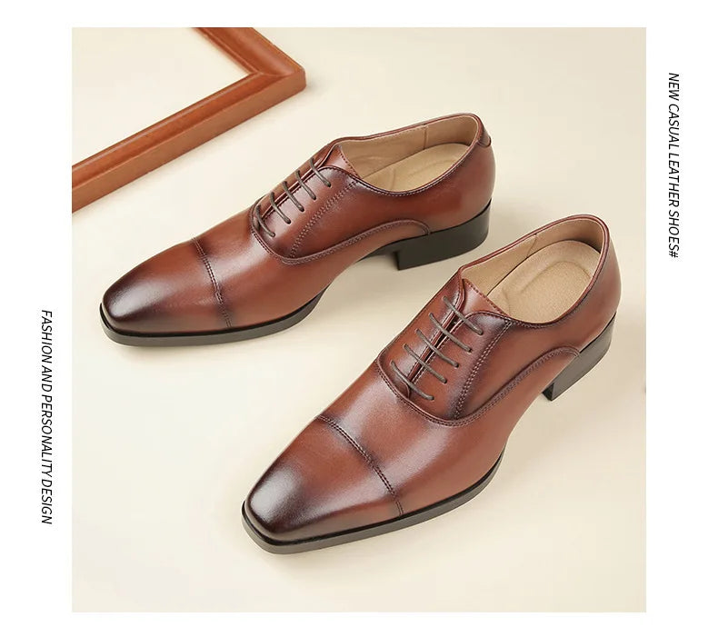 Mocassin Richelieu en cuir pour hommes
