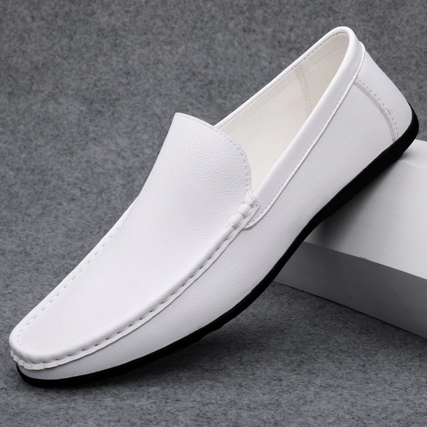 Mocassins en cuir synthétique super légers pour hommes