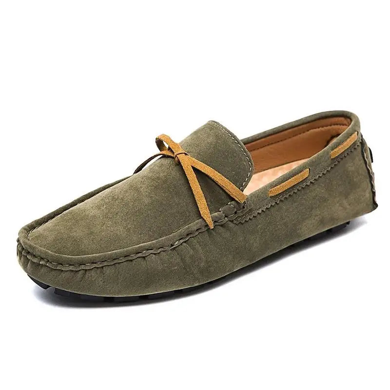 Mocassins bateau à enfiler effet daim colorés pour homme