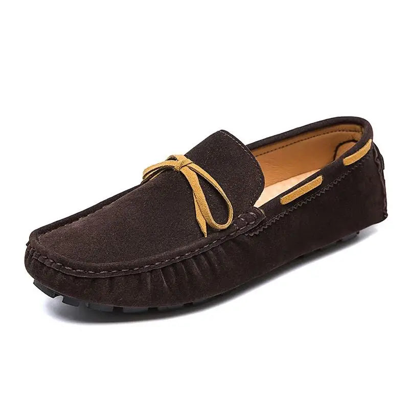 Mocassins bateau à enfiler effet daim colorés pour homme