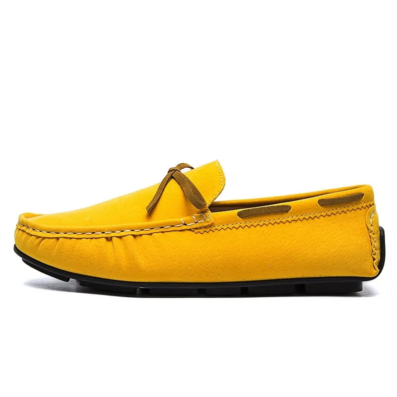 Mocassins bateau à enfiler effet daim colorés pour homme