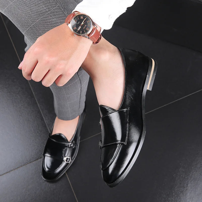 Mocassin mariage avec fermeture pour homme