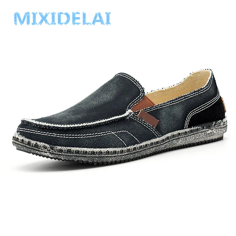 Mocassins décontractés en toile jean légères pour homme