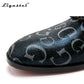 Mocassin de mariage avec motif lettre homme