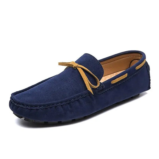 Mocassins bateau à enfiler effet daim colorés pour homme