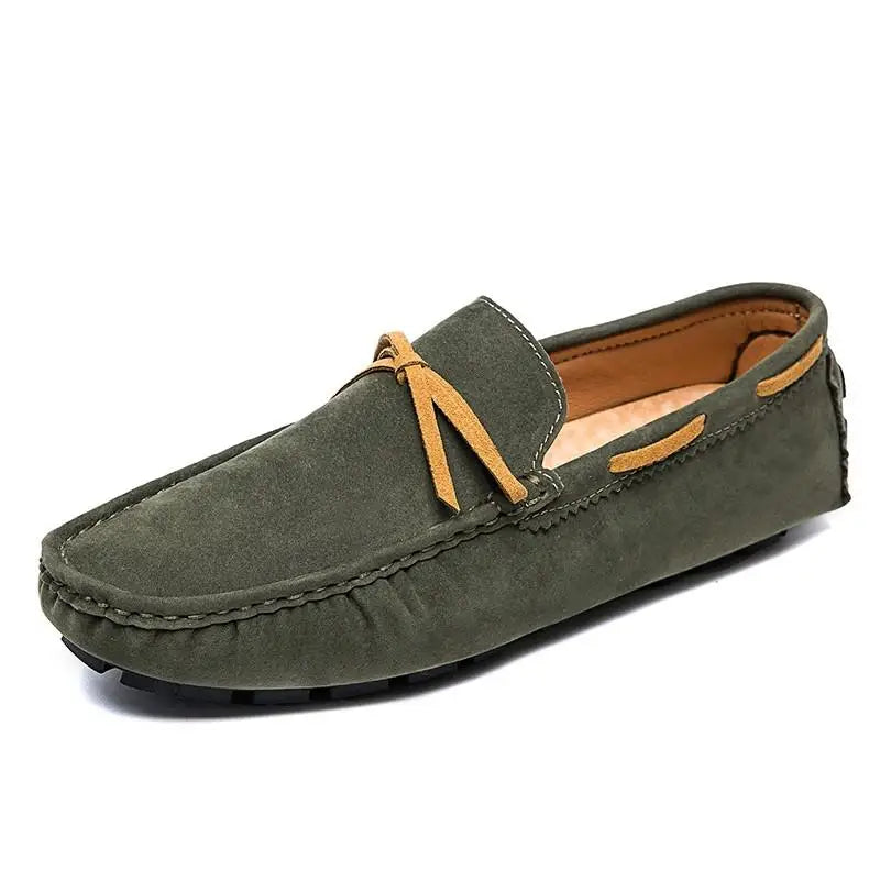 Mocassins bateau à enfiler effet daim colorés pour homme