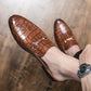 Mocassin luxe effet croco pour homme