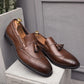 Mocassin marron en cuir pour homme