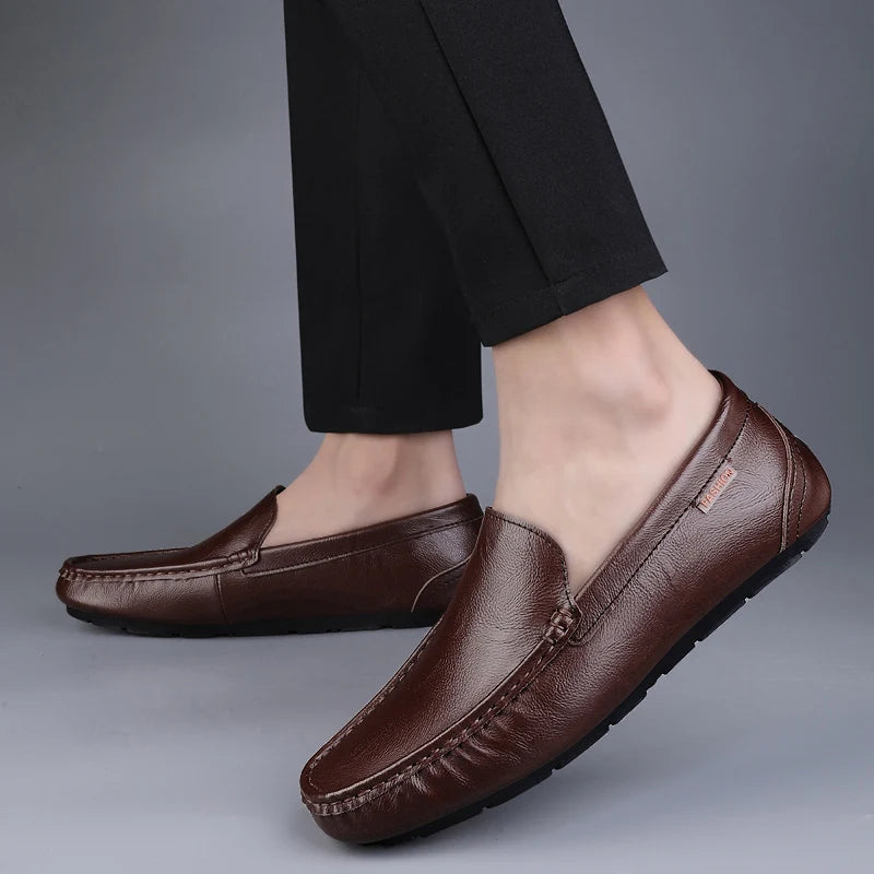 Mocassins en cuir synthétique respirants pour hommes