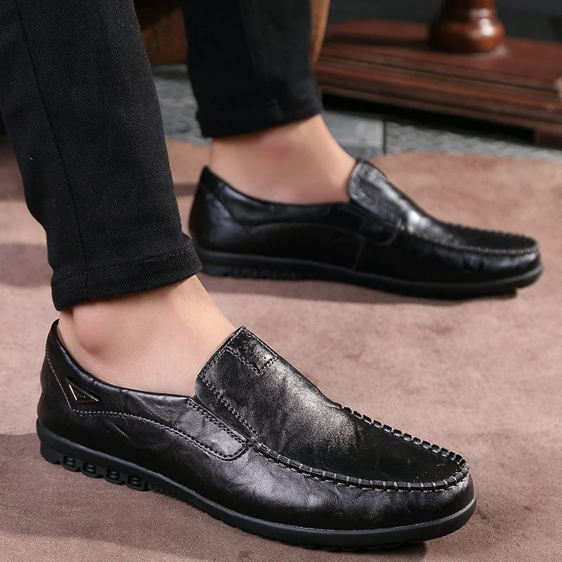 Mocassins confortables et respirants en cuir pour homme