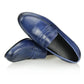 Mocassins bleus en cuir véritable pour homme