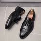 Mocassin marron en cuir pour homme