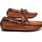 Mocassins bateau style vintage effet cuir pour homme