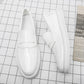 Mocassins en cuir synthétique style formel en blanc pour hommes