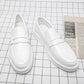 Mocassins en cuir synthétique style formel en blanc pour hommes