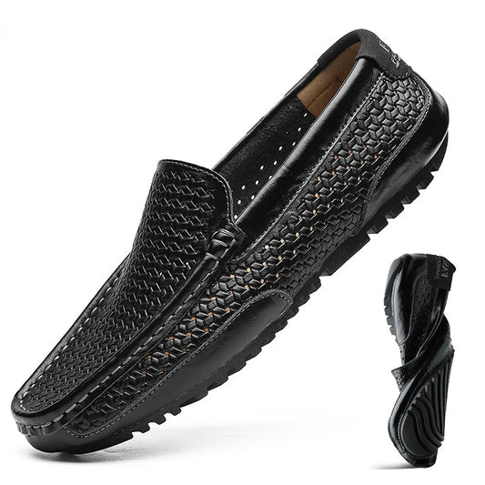 Mocassins d’été en cuir synthétique pour hommes