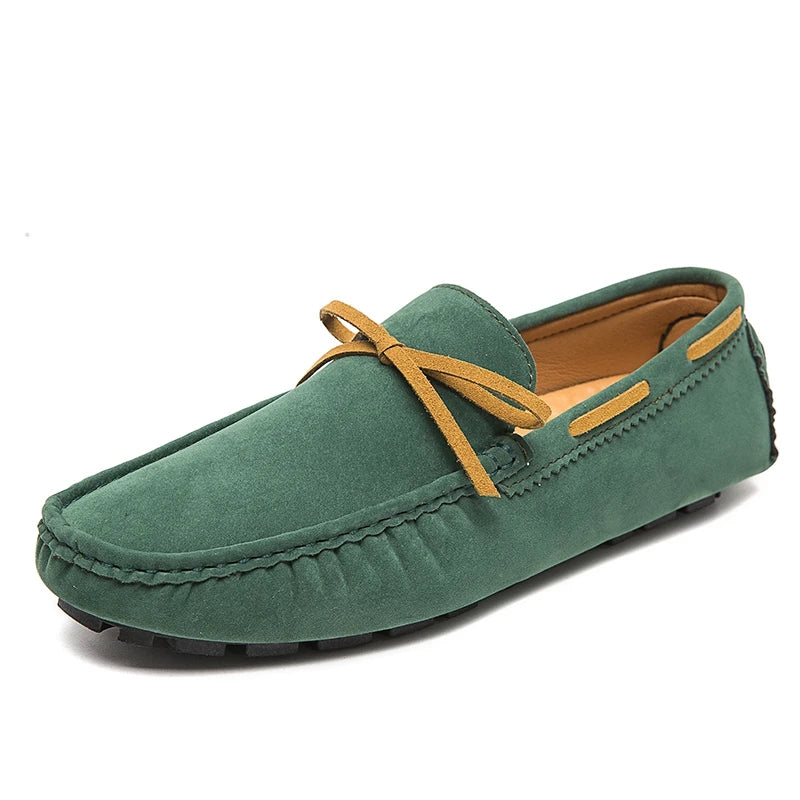 Mocassins bateau classiques effet daim à enfiler pour homme