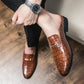 Mocassin luxe effet croco pour homme